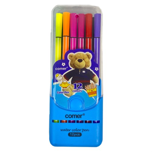 ماژیک 12 رنگ قلمی کومر Comer