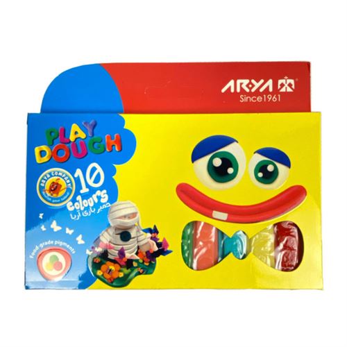 خمیر بازی 10 رنگ مقوائی آریا کد 1048