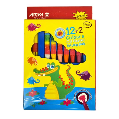 پاستل روغنی 12+2 رنگ آریا کد 2027