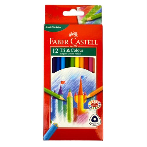 مداد رنگی 12 رنگ 3 گوش فابر کاستل کد115853